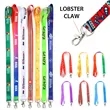 3/4'' Full Color Sublimated Lanyard w/ Lobster Hook and Brea
