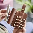 PU Leather 1oz Flask Case with Golf Tee Slots