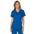 Royal Blue Nurses Women's Mock Wrap Top