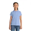 Port Authority Girls Silk Touch Peter Pan Collar Polo.