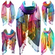 Fashion Women's Silk Scarf Luxury Satin Shawl Wraps