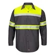 Red Kap Men's Hi-Visibility Colorblock Ripstop Long Sleev...