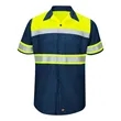Red Kap Men's Tall Hi-Visibility Colorblock Ripstop Short...
