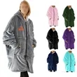 Wearable Blanket Hoodie With Giant Pocket and Zipper