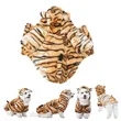 Tiger print warm pet costume for autumn & winter