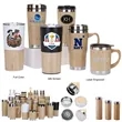 12/14/19/20 oz Eco Bamboo Stainless Steel Tumblers & Mugs