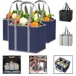 Heavy Duty Reusable Shopping Bags Box Shape