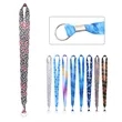 3/4" Full Color Polyester Lanyard Strap W/ Metal Key ring