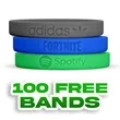 Debossed Silicone Wristband Bracelet-H