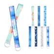 3/4" Custom Sublimated Polyester Wrist Lanyard Keychains