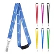 3/4" Polyester Breakaway Lanyard W/ Bulldog Clip & Ring