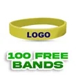 Custom Silkscreen Printed Silicone Wristbands-H