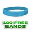 Custom Embossed Silicone Wristbands-H