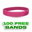 Custom Embossed Silicone Wristbands-H