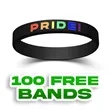 Color Filled Silicone Wristbands