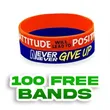 Color Filled Silicone Wristbands-H
