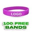 Embossed Printed Silicone Wristbands-H