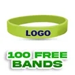 Custom Embossed Printed Silicone Wristbands-H