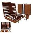 15 Inch Backgammon Sets for Adults with Leather Case