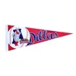 4" x 10" Single Faced Felt Pennant Flag w/ Sewn Strip