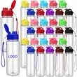 17oz Plastic Water Bottle with Handle Strap