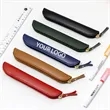 Sleek Pu Leather Zippered Pencil Case
