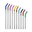 Stainless Steel Straws w/Silicone Tip