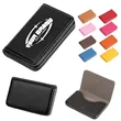 Magnetic Leather Business Card Holder Metal Large Capacity