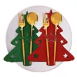 Christmas Tree Cutlery Felt Fork Spoon Bag Set Decoration