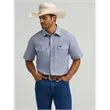 Wrangler® Mens short Sleeve Western Snap Chambray Work Shirt