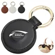 Round PU Leather Keychain with Metal Ring for Custom Logo