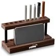 Wooden Desk Organizer with Pen Holder and Phone Stand