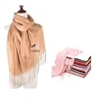Faux Cashmere Pashmina Woven Scarf With Fringes