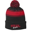 Beanie with Pom, Stipred - #STC28 - Sport-Tek