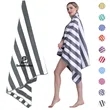Striped Oversized Beach Towel for Pool and Summer Use