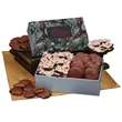 Peppermint Bark & Pecan Clusters in Pine Bough Sleeve Box