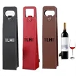 Resuable Leather Wine Tote Bag
