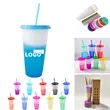 24Oz Mood Tumbler W/ Straw & Lid,Food-Grade Pp Cup