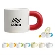 Cute Fat Handle Ceramic Coffee Mug