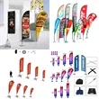 Ad Swooper Flag Banner with Pole Ground Stake for Business