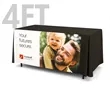 4' Fitted Table Cover, Full Color Front Panel