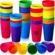 9oz Kids' Colorful Reusable Plastic Cups