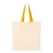 Q-Tees Economical Tote with Contrast-Color Handles