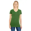 Threadfast Apparel Women's Cross Dye V-Neck T-Shirt