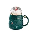 16 oz.Christmas Mugs with Viewable Landscape Lids