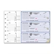 High security 3-on-a-page empty voucher check