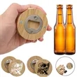 MOQ 20 Round Wooden Beverage Corkscrew&Coaster