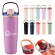 30oz Insulated Stainless Steel Water Bottle with Straw