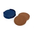 Saver Leather Coaster Set w/ Holder