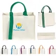 Reusable Cotton Canvas Grocery Tote Bag with Sturdy Handles